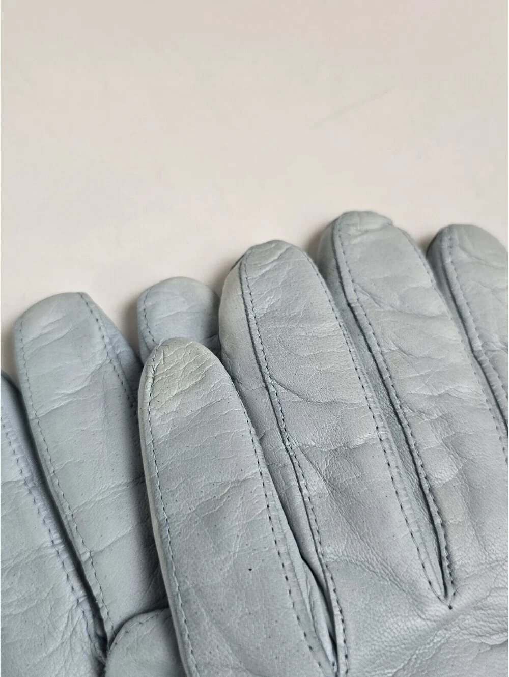 SIM Italian Genuine Leather Gloves 100% Wool Lined Sky-Blue Ladies Womens New